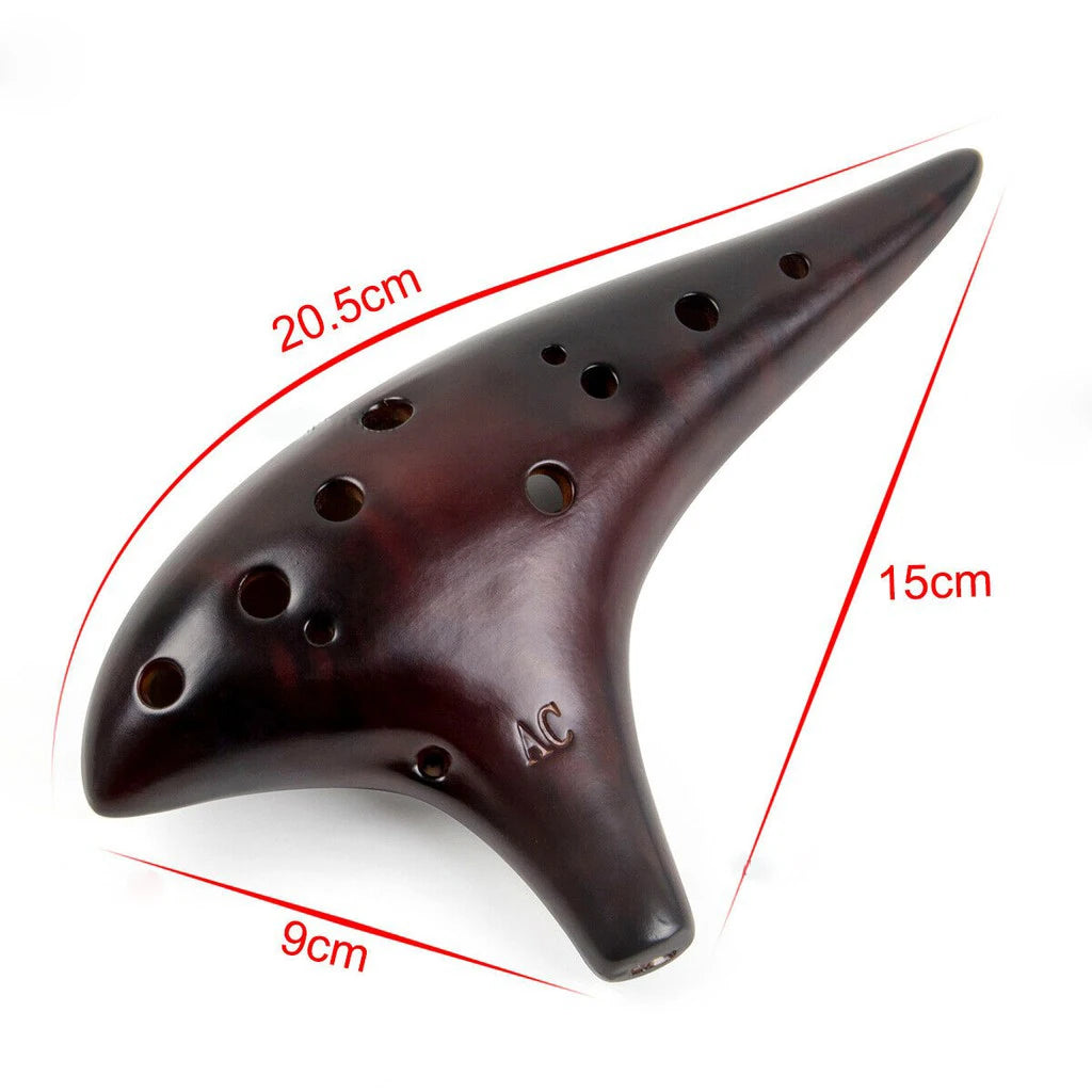 "Elegant Harmony" 12 Hole Ceramic Alto C Ocarina